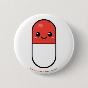 Medi Pals Pill 6 Cm Round Badge