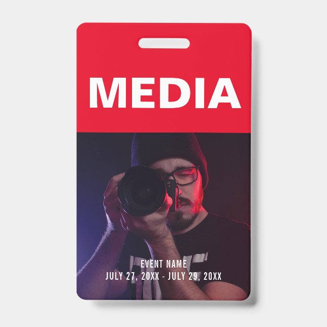 Media All Access Pass Event ID Badge (Front)