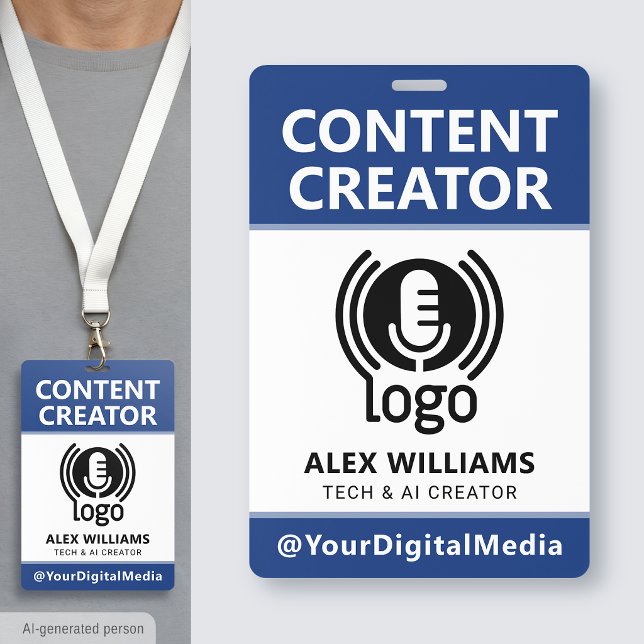Media ID Pass Logo Content Creator Navy Security Badge (Creator Uploaded)