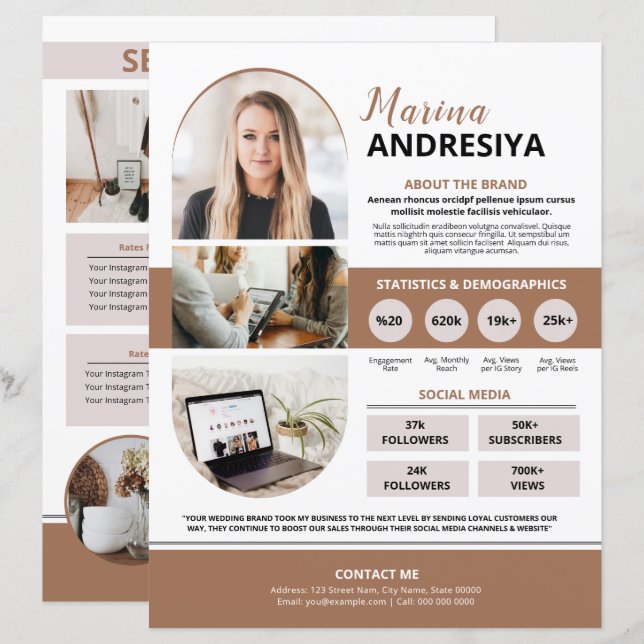 Media Kit Template (Front/Back)