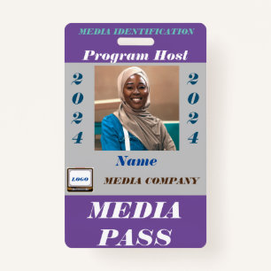 Media Pass ID Badge