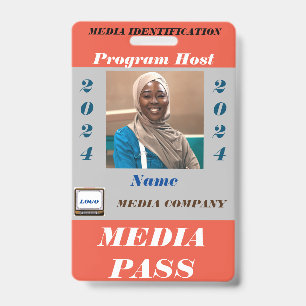 Media Pass ID Badge