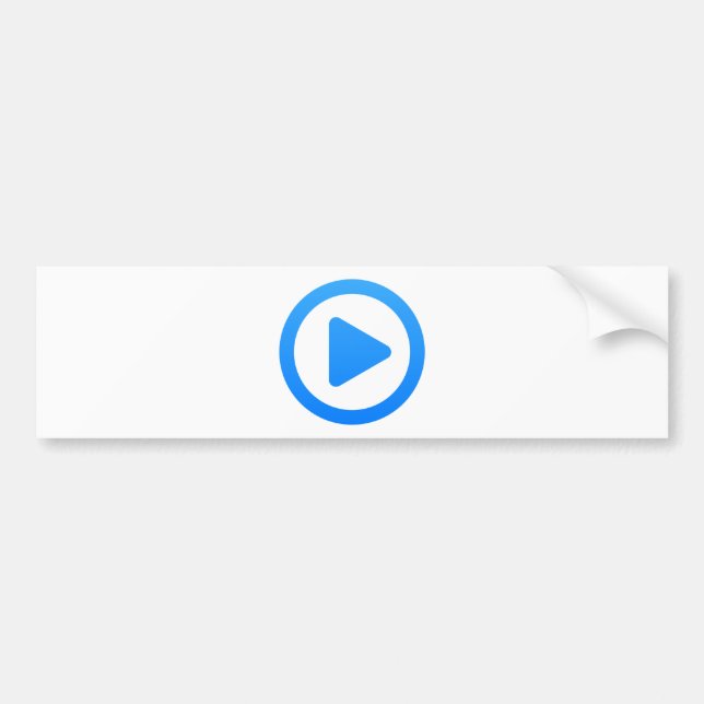 Media player Sign Bumper Sticker (Front)