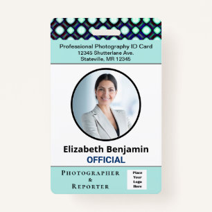 Media Press Photo Reporter ID Identification ID Badge
