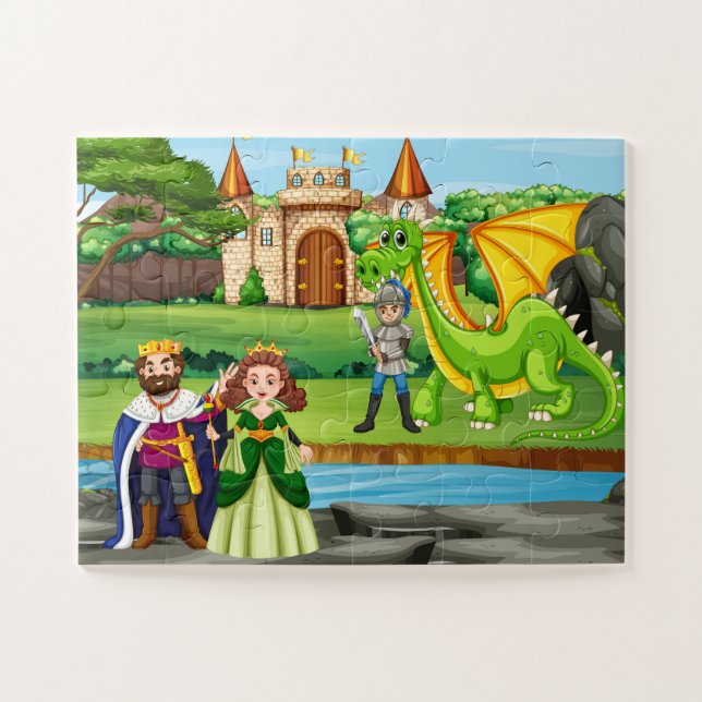 Mediaeval Adventure: Knights and Dragons Jigsaw Puzzle (Horizontal)
