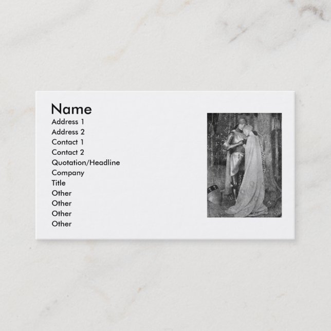 Mediaeval Age Business Card (Front)
