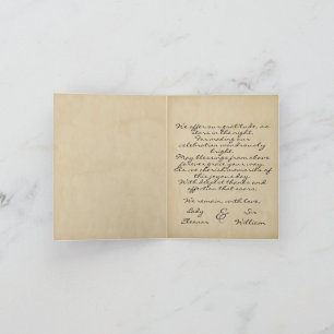 Mediaeval Aged Scroll Wax Seal Wedding Thank You