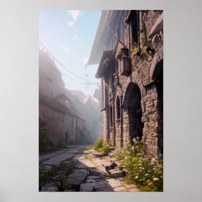 Mediaeval Alley, Exploring the Historic Streets Poster (Front)