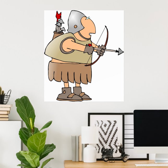 Mediaeval Archer Warrior Funny Knight with Bow Poster (Creator Uploaded)