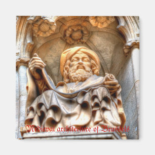 Mediaeval architecture of Grand place in Brussels Magnet