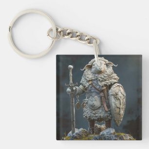 Mediaeval armour aries warrior key ring