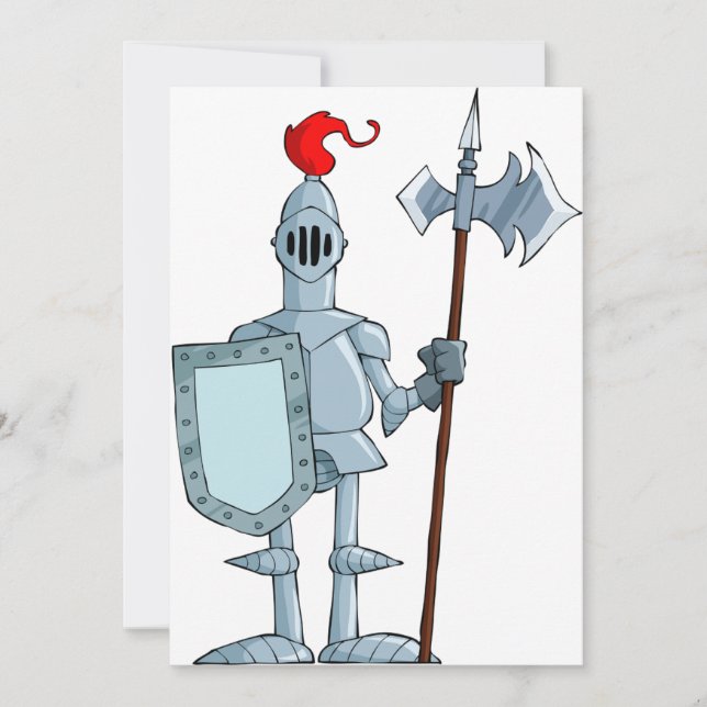 Mediaeval Armour Knight Character Invitation (Front)
