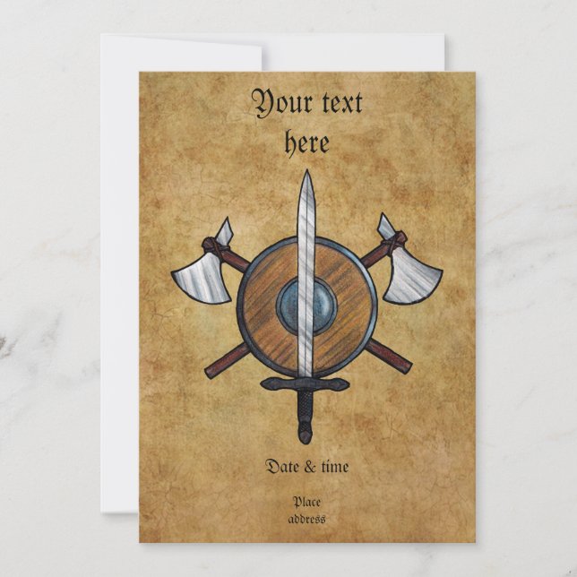 Mediaeval Arms Invitation (Front)