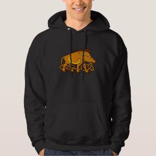 Mediaeval Art Celtic Knot Wild Boar Hoodie