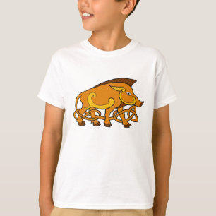 Mediaeval Art Celtic Knot Wild Boar T-Shirt