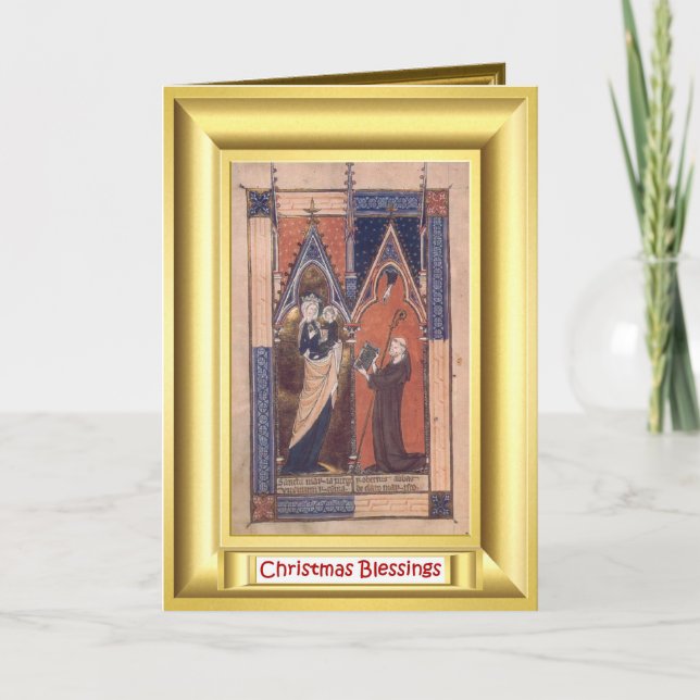 Mediaeval baptism holiday card (Front)