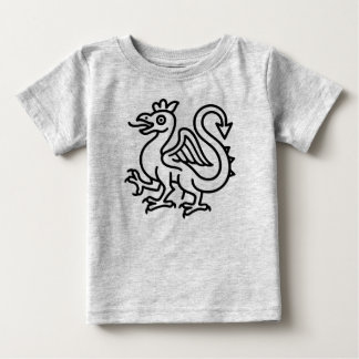 Mediaeval Basilisk Sigil Fantasy Heraldry Mythical Baby T-Shirt