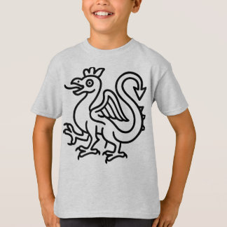 Mediaeval Basilisk Sigil Fantasy Heraldry Mythical T-Shirt