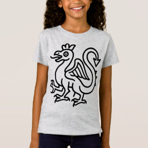 Mediaeval Basilisk Sigil Fantasy Heraldry Mythical T-Shirt