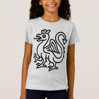 Mediaeval Basilisk Sigil Fantasy Heraldry Mythical T-Shirt