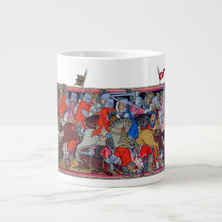 Mediaeval battle large coffee mug