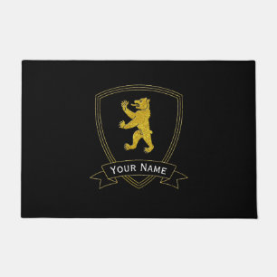 Mediaeval Bear Your Text and Colour Doormat