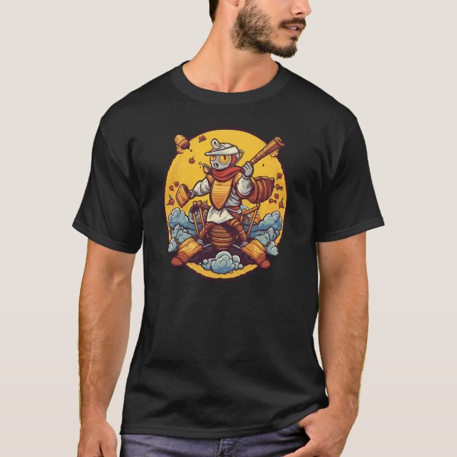 Mediaeval Beekeeper: Buzzing Bee Jousting T-Shirt (Front)