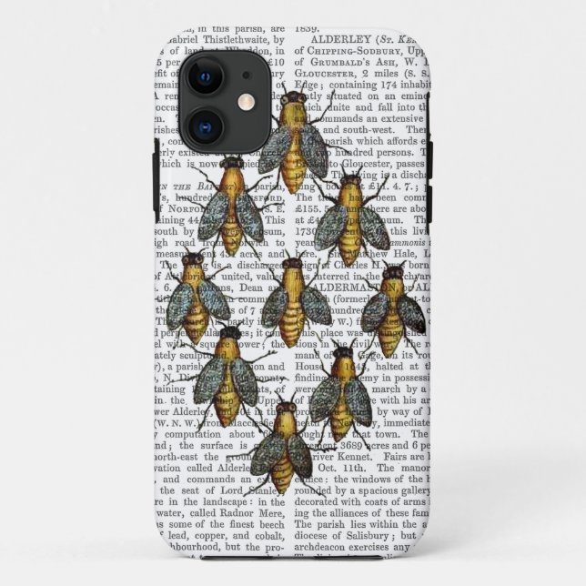 Mediaeval Bees 2 Case-Mate iPhone Case (Back)