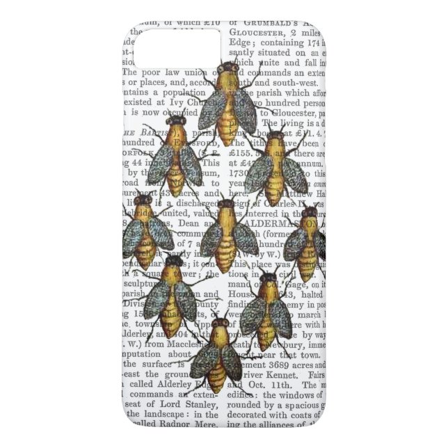 Mediaeval Bees 2 Case-Mate iPhone Case (Back)