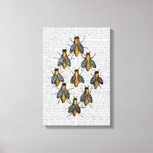 Mediaeval Bees Canvas Print