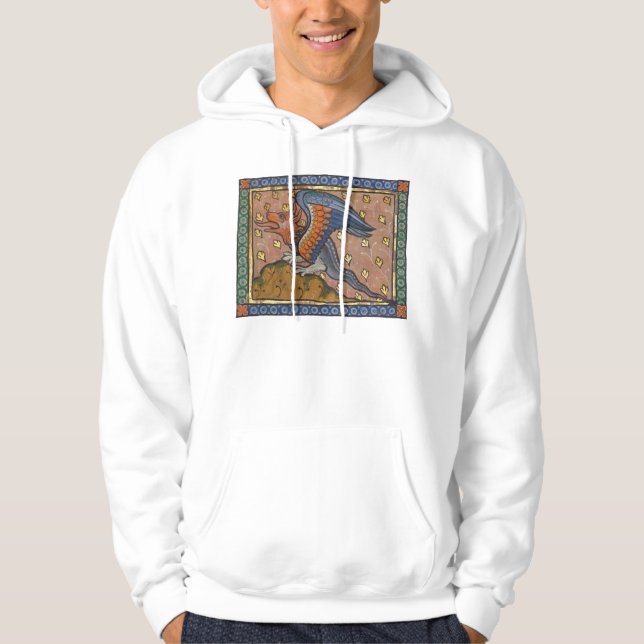 Mediaeval Bestiary Dragon c. 1270 Hoodie (Front)