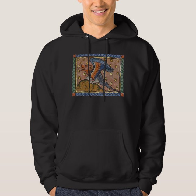 Mediaeval Bestiary Dragon c. 1270 Hoodie (Front)