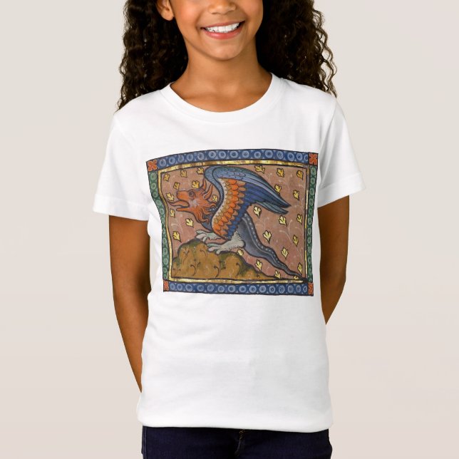 Mediaeval Bestiary Dragon c. 1270 T-Shirt (Front)