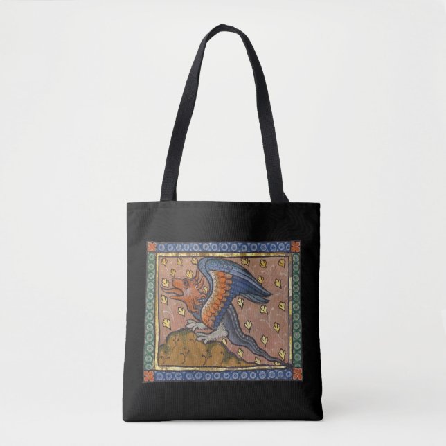 Mediaeval Bestiary Dragon c. 1270 Tote Bag (Front)