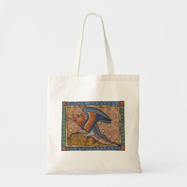 Mediaeval Bestiary Dragon c. 1270 Tote Bag (Front)