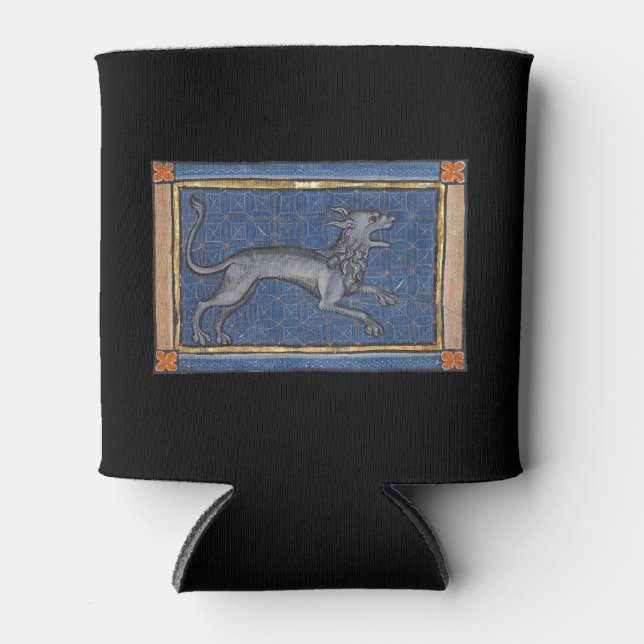 Mediaeval Bestiary Hyena c. 1270 Can Cooler (Front)