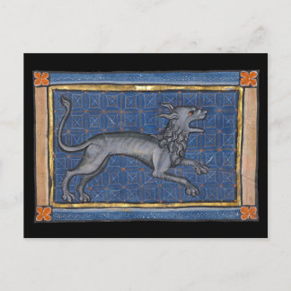 Mediaeval Bestiary Hyena c. 1270 Postcard