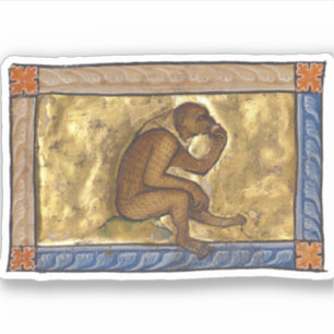 Mediaeval Bestiary Monkey c. 1270