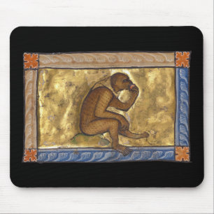 Mediaeval Bestiary Monkey c. 1270 Mouse Mat