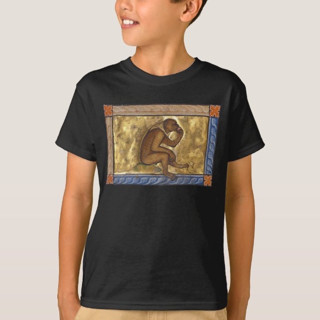 Mediaeval Bestiary Monkey c. 1270 T-Shirt (Front)