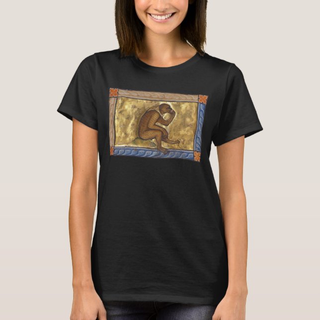 Mediaeval Bestiary Monkey c. 1270 T-Shirt (Front)