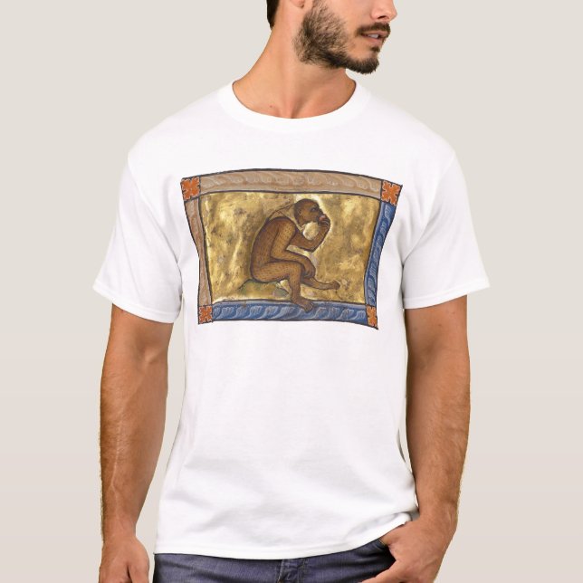 Mediaeval Bestiary Monkey c. 1270 T-Shirt (Front)
