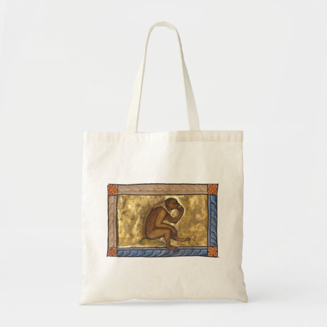 Mediaeval Bestiary Monkey c. 1270 Tote Bag (Front)