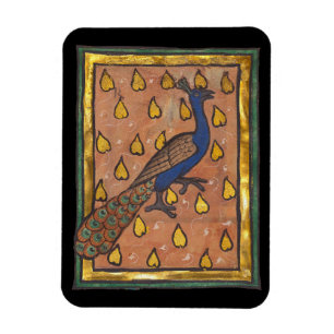 Mediaeval Bestiary Peacock c. 1270 Magnet