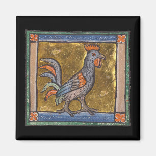 Mediaeval Bestiary Rooster c. 1270 Magnet