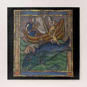 Mediaeval Bestiary Whale c. 1270 Jigsaw Puzzle
