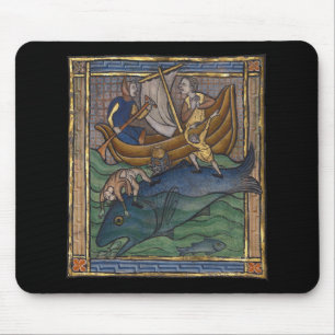 Mediaeval Bestiary Whale c. 1270 Mouse Mat