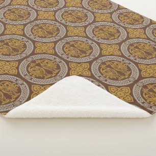 Mediaeval Birds - Amber Sherpa Blanket