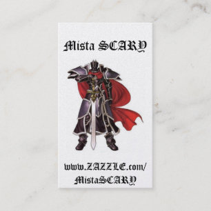 Mediaeval Black Knight Sword Profile Card Custom