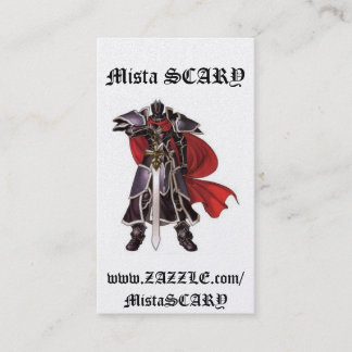 Mediaeval Black Knight Sword Profile Card Custom